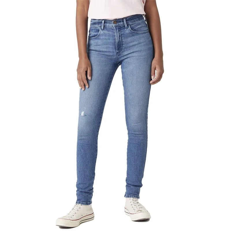 Wrangler Women's High Skinny Jeans, Heath, 25W x 32L