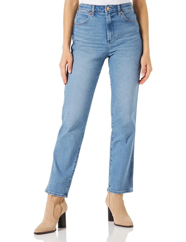 Wrangler Women's Mom Straight Pants, Mauna, 40W x 32L