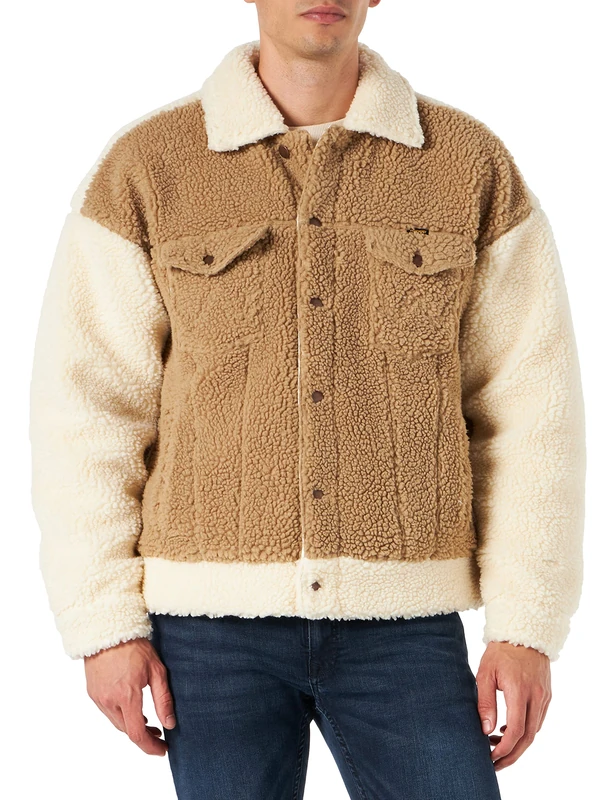 Wrangler Men's Sherpa Jacket, Cornstalk, X-Large - Image 1