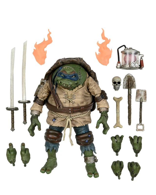 NECA Official Universal Monsters vs Teenage Mutant Ninja Turtle Leonardo As Hunchback Ult 7" Action Figure