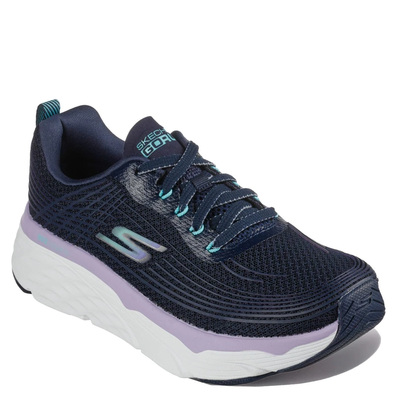 Skechers Women's Max Cushioning Elite Sneakers, Navy Blue Lavender, 6.5 UK