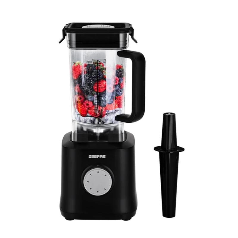 GEEPAS Professional Blender 2000W | Jug Blender Smoothie Maker with 5 Speed & Pulse Function | 2L Unbreakable PC Jar, Stainless Steel Blades with 6 wings, Smoothie, Overheat Protector, Anti-slip Base