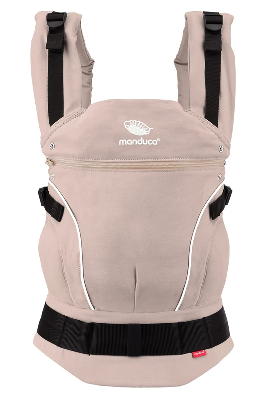 manduca First - Adjustable Baby Carrier Backpack (3.5-20 kg) - Baby Carrier for Front, Hip and Back Carrier - Powder/Apricot