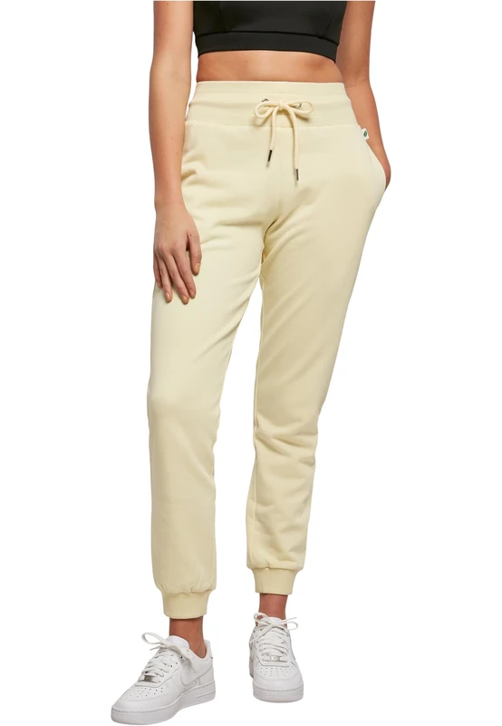 Urban Classics Women's Organic high Waist Sweat Pants Sweatpants, Soft Yellow, S
