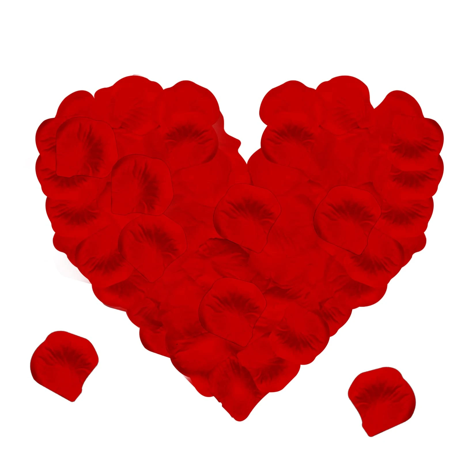 Jsdoin 1200 Pieces Silk Rose Petals, Artificial Red Rose Flowers No-Taste Fade Emulation Rose Petals for Romantic Scenes Wedding Anniversary, Confession Decoration,Birthday (Red)