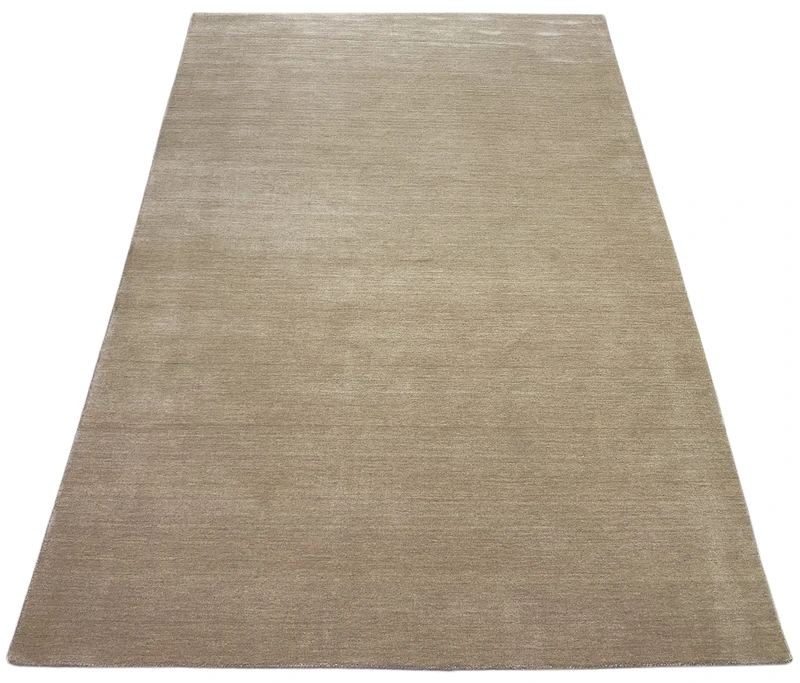 WAWA TEPPICH Handmade Oriental Gabbeh Rug 100% Wool Loom Hand Woven 170 x 240 cm Beige