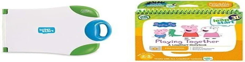 LeapFrog LeapStart Electronic Book, Playbook Toy for Toddler and Pre School Boys & Girls 2, 3, 4, 5, 6, 7 Year Olds, Green & Leapstart Nursery: Peppa Pig Story Book (3D Enhanced)