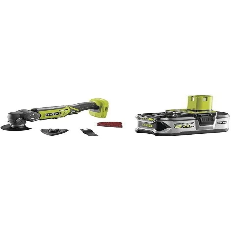 Ryobi ONE+ R18MT-0 18V Cordless Multi tool (Zero tool) & RB18L50 ONE+ Lithium+ 5.0Ah Battery, 18 V