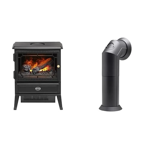 Dimplex Gosford Optimyst Black Electric Stove Fire and Stove Pipe Accessory for Electric Fires