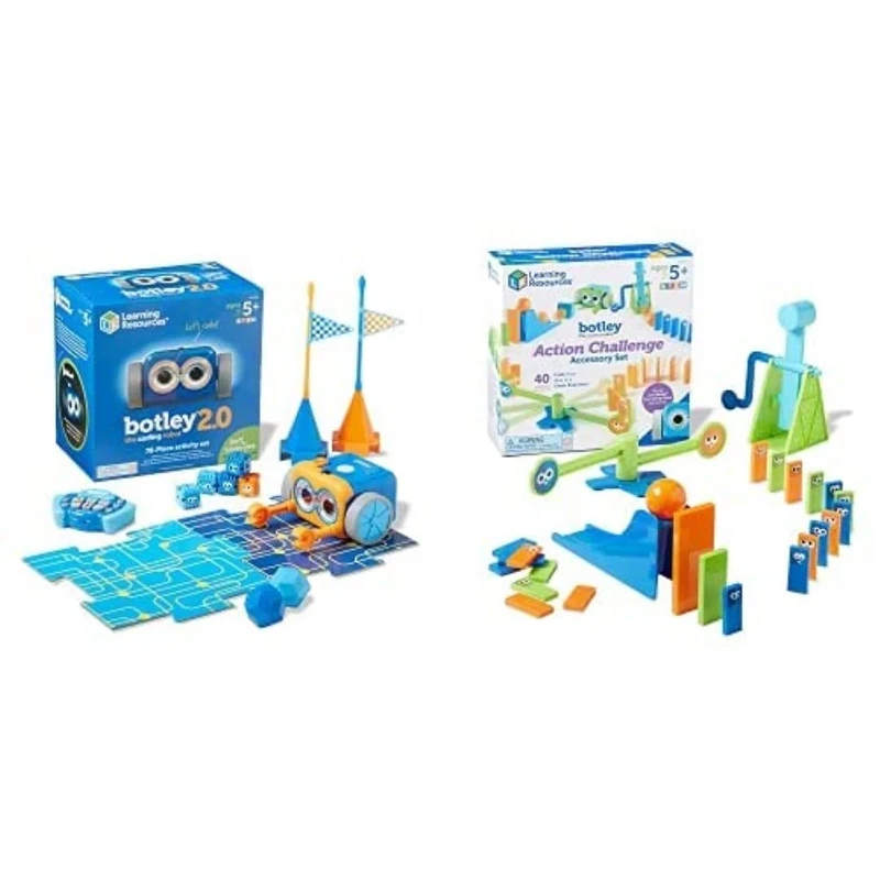 Learning Resources Botley 2.0 Activity Set, Programming Robot for Kids, STEM Toys, Early Coding Games, 78 Pieces, Age 5+