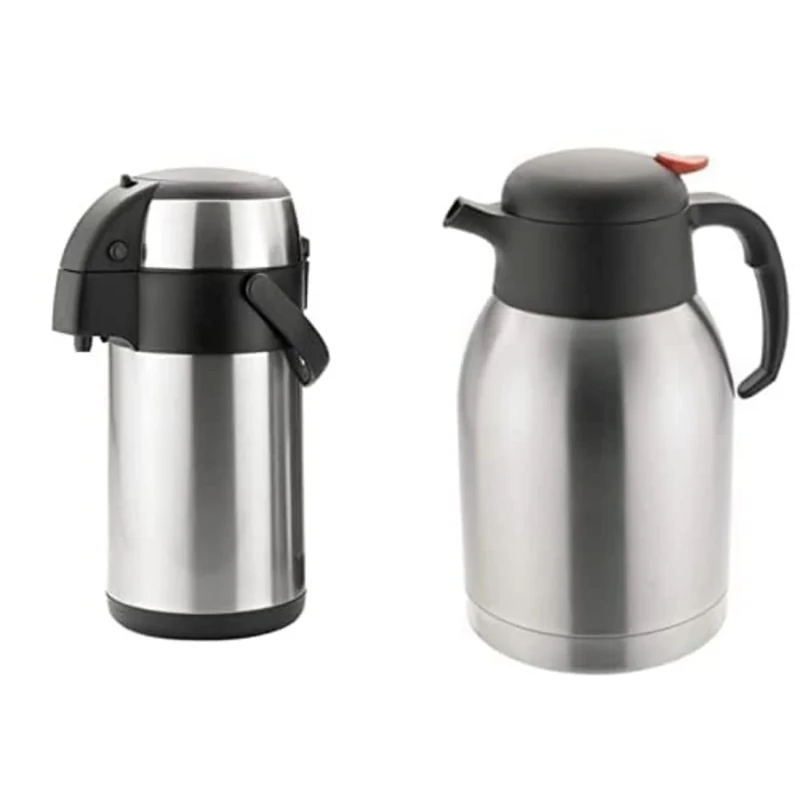 Zodiac ZODC10007-3 Airpot Stainless Steel 3.0 LTR & ZODC10005/2 2 Litre Push Button Vacuum Jug