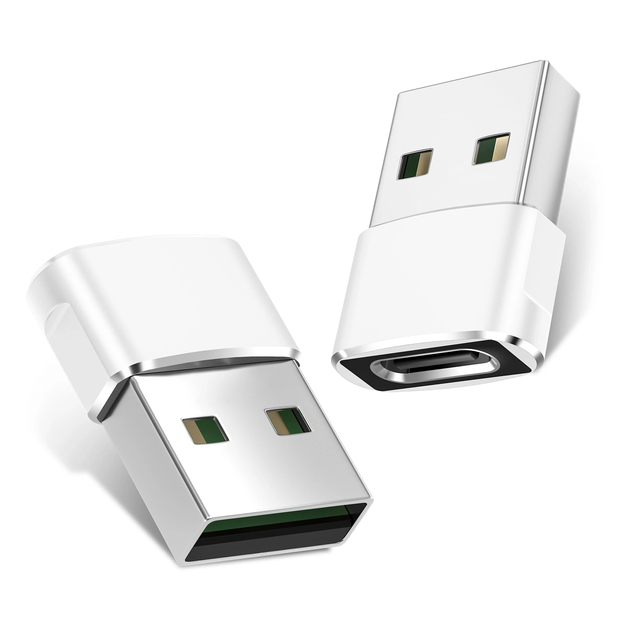 BASESAILOR USB to USBC Adapter for Apple iPhone 16 16e 15 Pro Max 2Pack,USB C Female to USBA Male Car Charger Converter for iWatch 10 9,iPhone 14 13 12 Plus,iPad Air Mini,AirPods,Samsung Galaxy S24