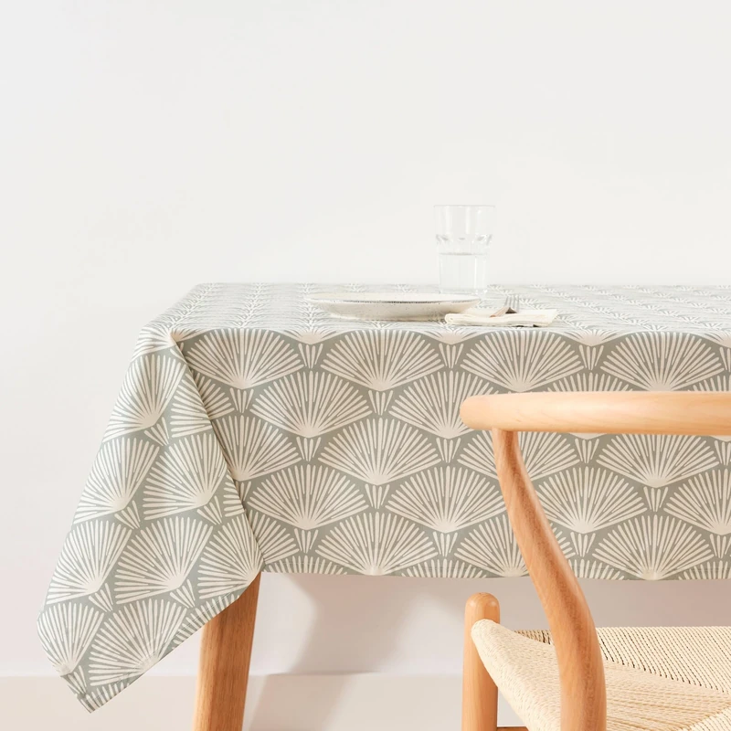 BELUM | Resin Tablecloth 100% Organic Cotton XL Size 180 x 250 cm | Stain Resin Tablecloth | Large Tablecloth for Rectangular Table