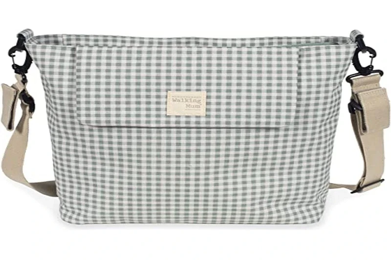 Walking Mum. I Love Vichy Baby Changing Pad Bag for Carrier or Shoulder, Green, 42 x 36 x 13 cm.