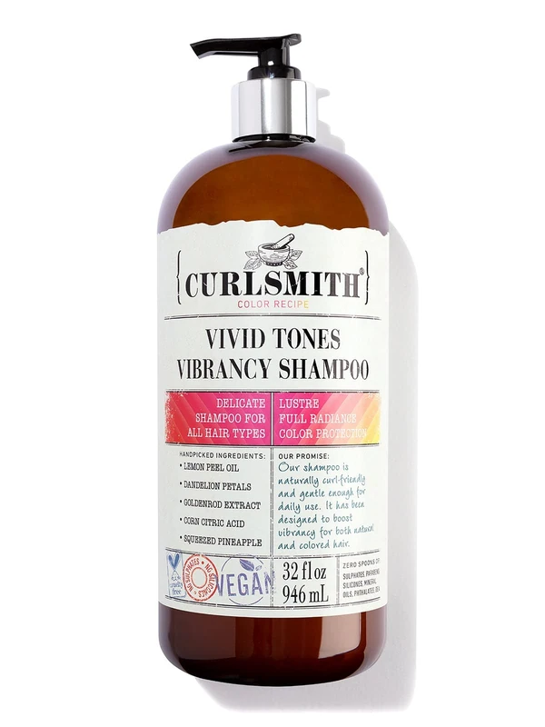 Curlsmith - Vivid Tones Vibrancy Shampoo - Vegan Shampoo for All Hair Types (947ml) - Image 1