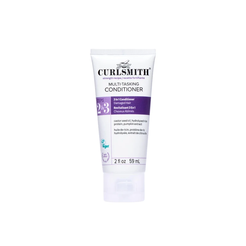 Curlsmith – Multi-Tasking Conditioner, 3 in 1 Conditioner with Proteins, for Damaged Hair 59ml (Pack of 1)