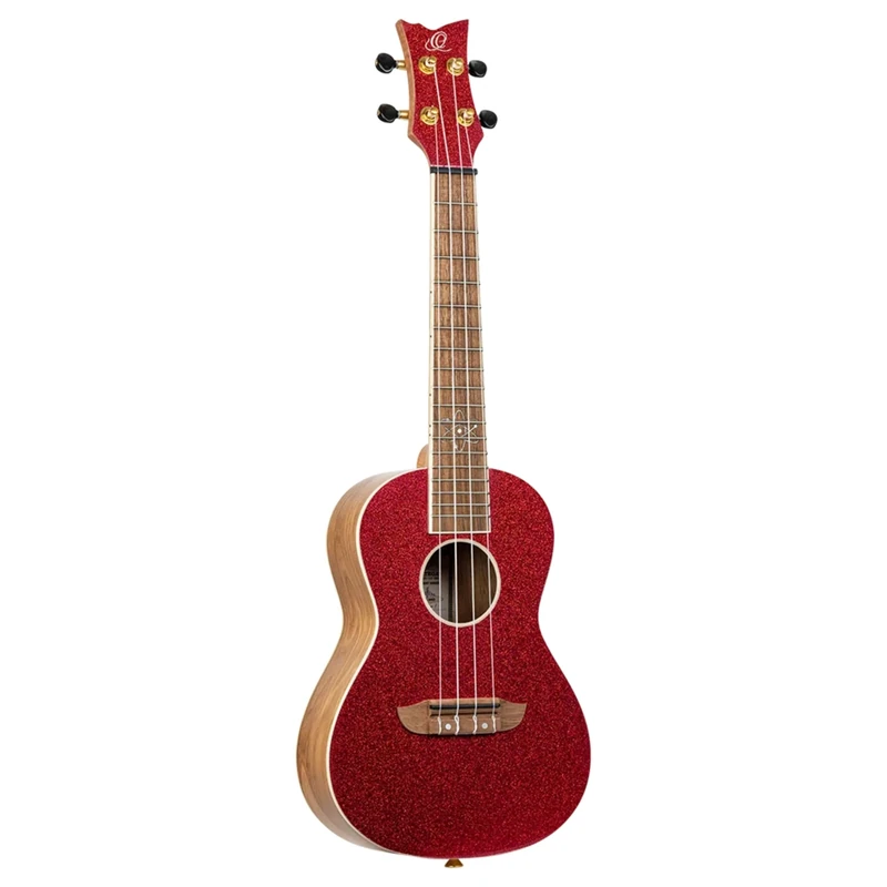 Ortega Guitars Concert Ukulele Acoustic – Element Series – Gigbag Included – Spruce, Red (RUEL-MRD)