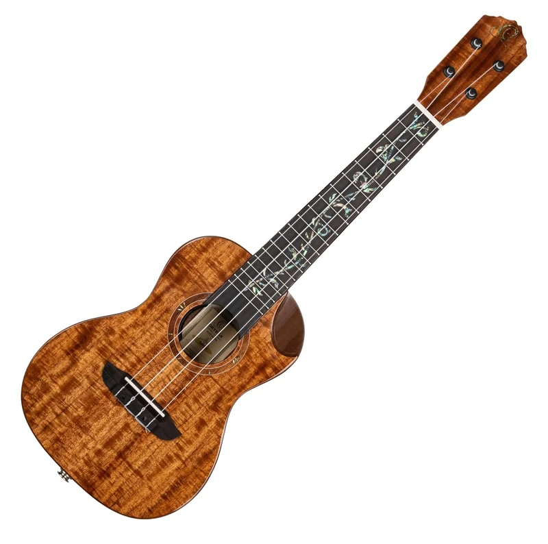Ortega Guitars Concert Ukulele Electro-Acoustic – Elite Series – Including Gigbag – Acacia, Natural (RUET- ACA)