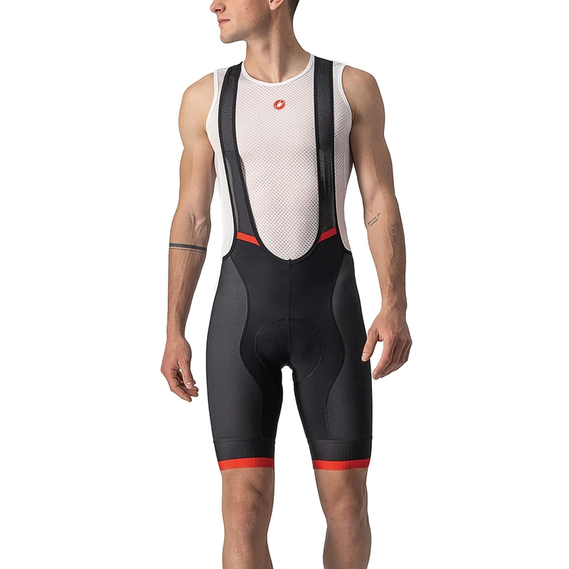 CASTELLI 4522003 COMPETIZIONE KIT BIB Men's Shorts WHITE/RED XL