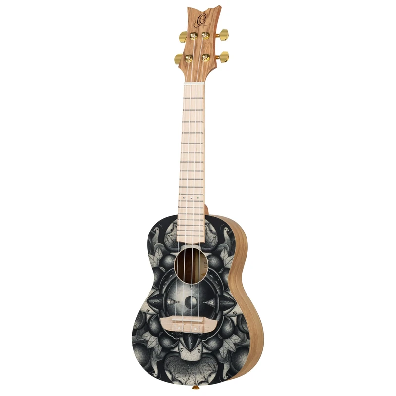 Ortega Guitars Concert Ukulele Acoustic – Art Series – Spruce, Birds (RUAR-BI)