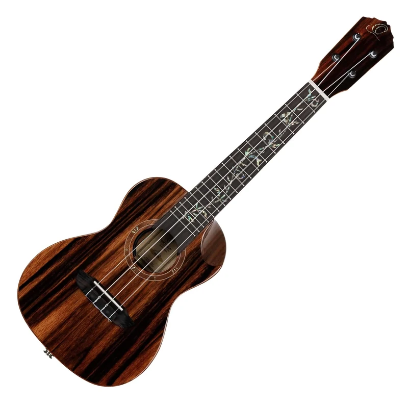 Ortega Guitars Concert Ukulele Electro-Acoustic – Elite Series – Including Gigbag – Ebony, Natural (RUET- EB)