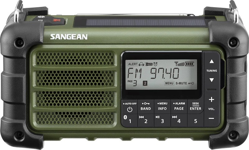 Sangean MMR-99 Outdoor Radio VHF, MW Emergency Radio, Bluetooth® Solar Panel, Splashproof, ST - Image 1