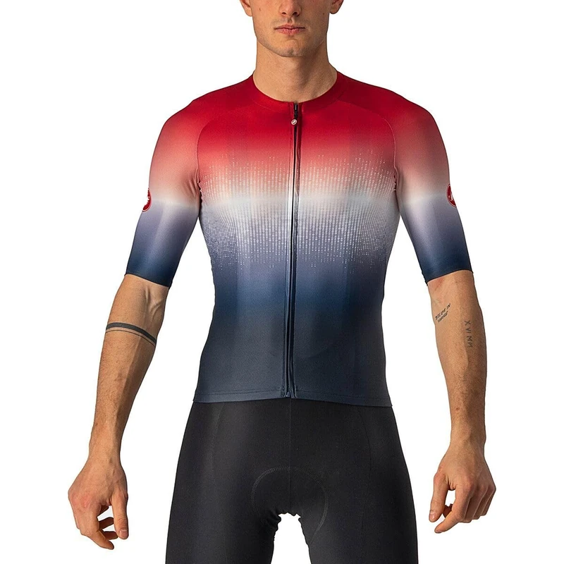 CASTELLI 4522014-414 AERO RACE 6.0 JERSEY Sweatshirt Men's Savile Blue/Pro Red XXL