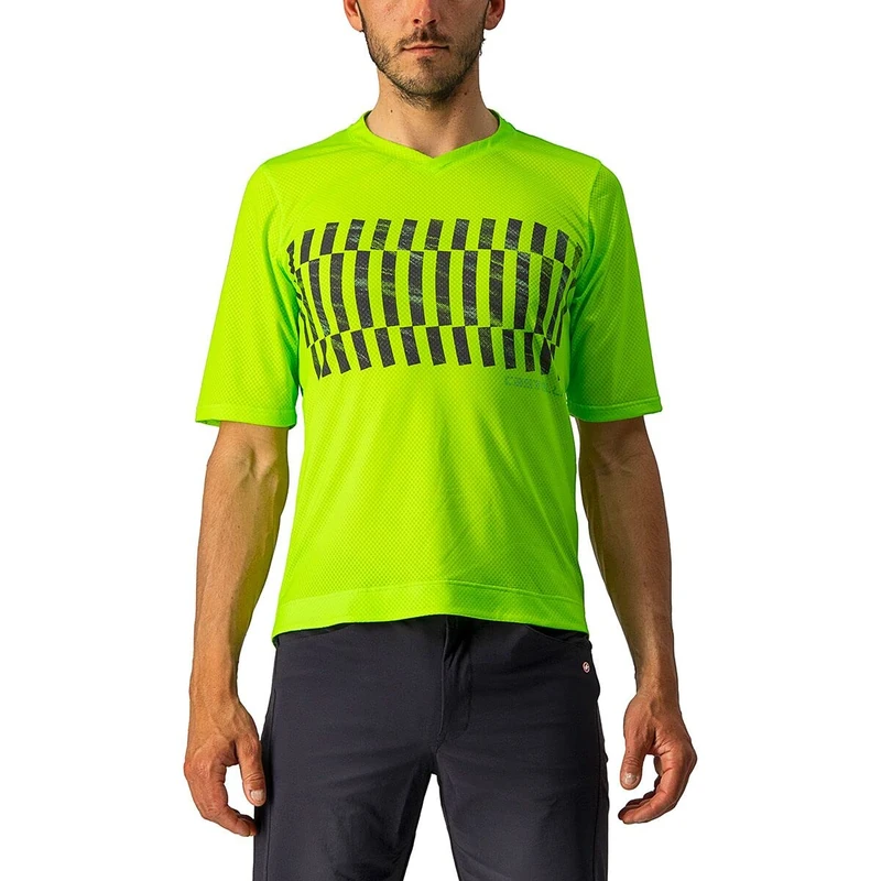 CASTELLI 4522008-383 TRAIL TECH TEE Sweatshirt Men's Electric Lime/Dark Lime XL