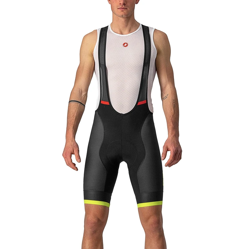 CASTELLI 4522003 COMPETIZIONE KIT BIB Men's Shorts Electric Lime/Black-Blue-Magen XL