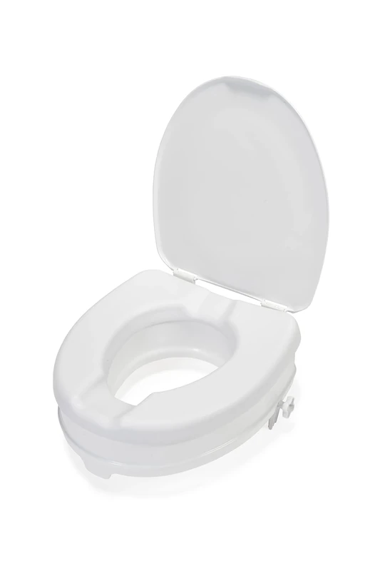 Croydex WL411022H Carragh Raised with Lid Toilet Seat, White