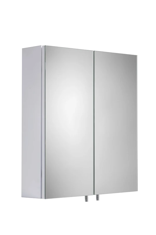 Croydex Bathroom Medicine Cabinet, White Steel, 670x400x119mm with easy hanging system