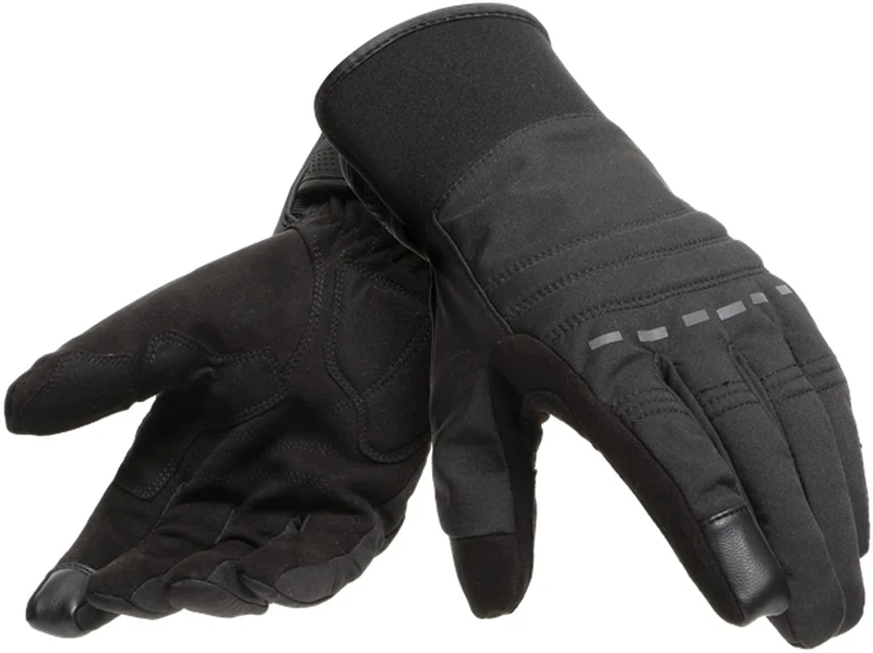 Dainese Stafford D-Dry Gloves, Waterproof Summer Motorbike Gloves, Men, Black/Anthracite, M