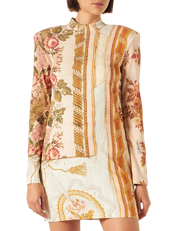 Just Cavalli Women's Dress, 103s Ivory, UK 10.5