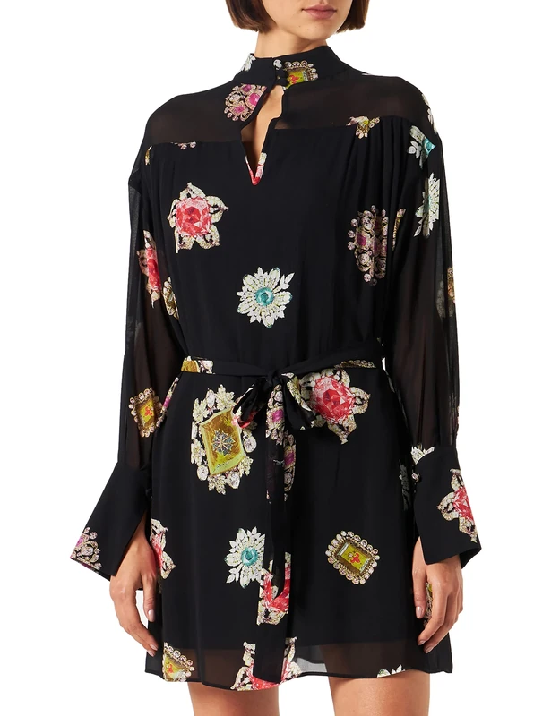 Just Cavalli Women's Dress, 900s Black, UK XL