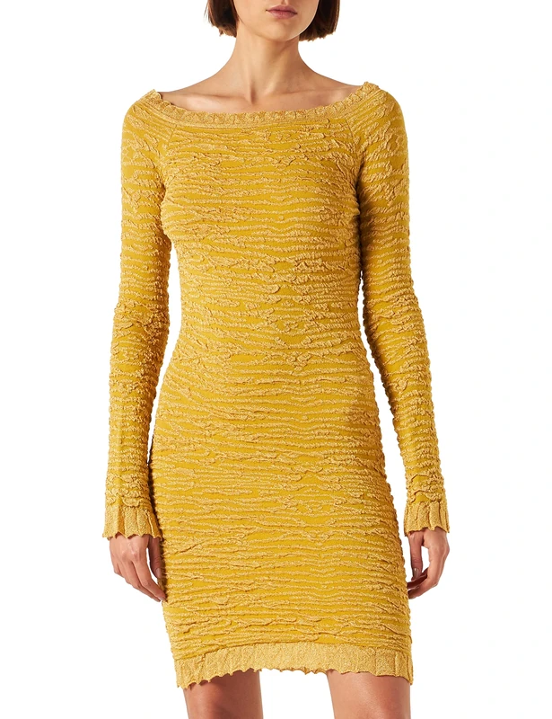 Just Cavalli Women's Dress, 906 Light Gold, XXL