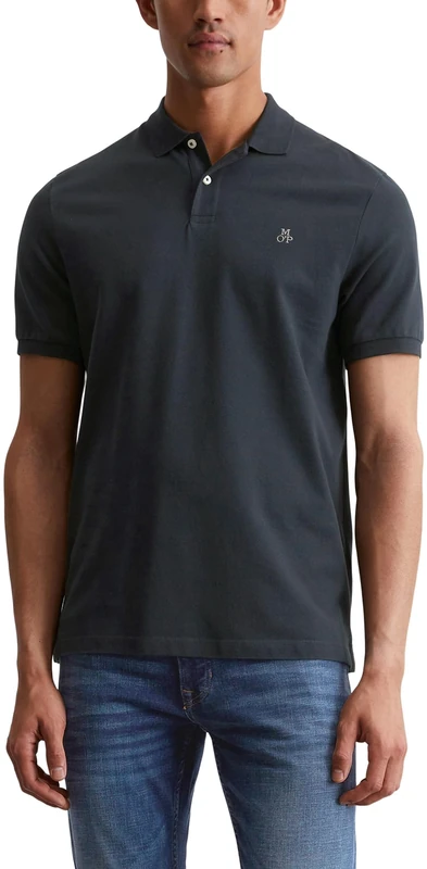 Marc OߴPolo Men's Regular Fit Organic Cotton Short Sleeve Polo Shirt, Blue (Dark Navy), 3XL