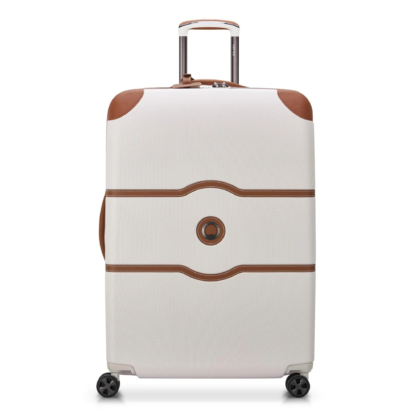 Delsey Paris Chatelet Hardside Luggage with Spinner Wheels, Champagne White, Checked-26 Inch Trunk, No Brake, Chatelet Hardside Luggage with Spinner Wheels