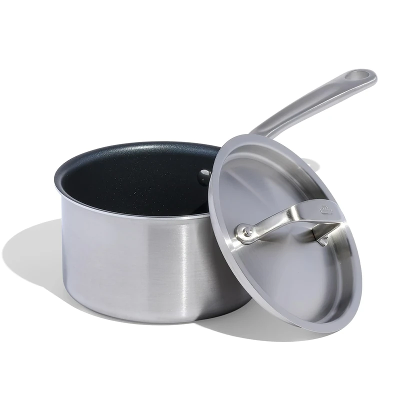 Made In ProCoat 2 Quart Non Stick Sauce Pan - 5 Ply Stainless