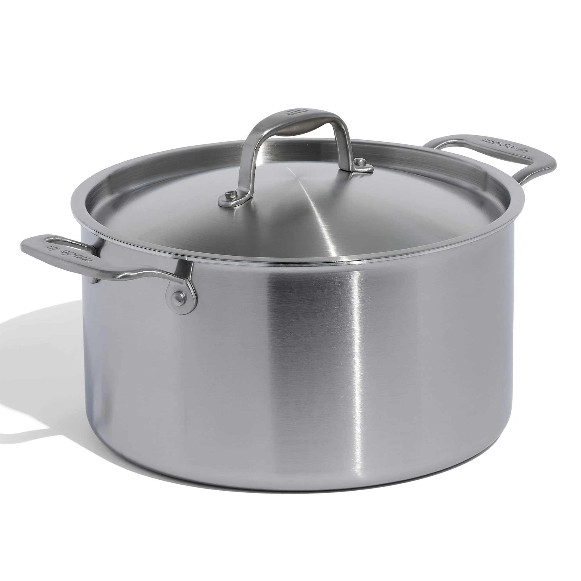 Made In Cookware - 8 Quart Stainless Steel Stock Pot with Lid - 5 Ply Stainless Clad - Professional Cookware - Made in Italy - Induction Compatible