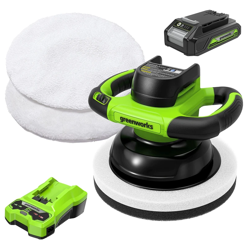 Greenworks 24V 10“ Buffer, 2.0Ah Battery and 2A Charger