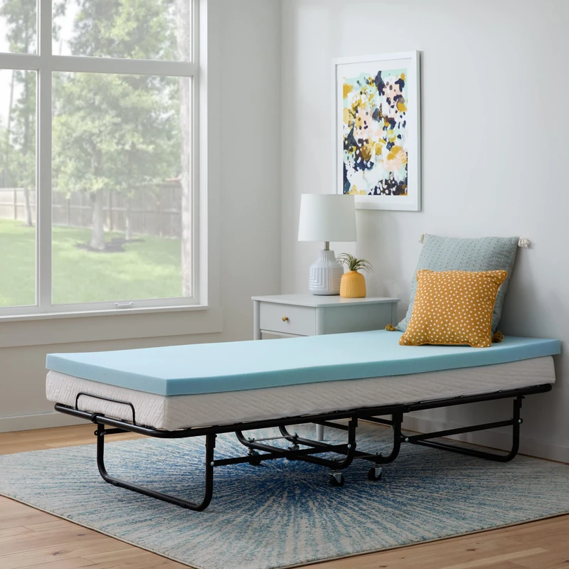Linenspa 3 Inch Gel Infused Memory Foam Mattress Topper, Cot, 2 Inch