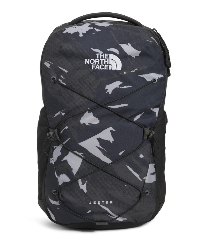The North Face Jester Backpack Asphalt Grey Snowcap Mountains Print-Tnf Black One Size