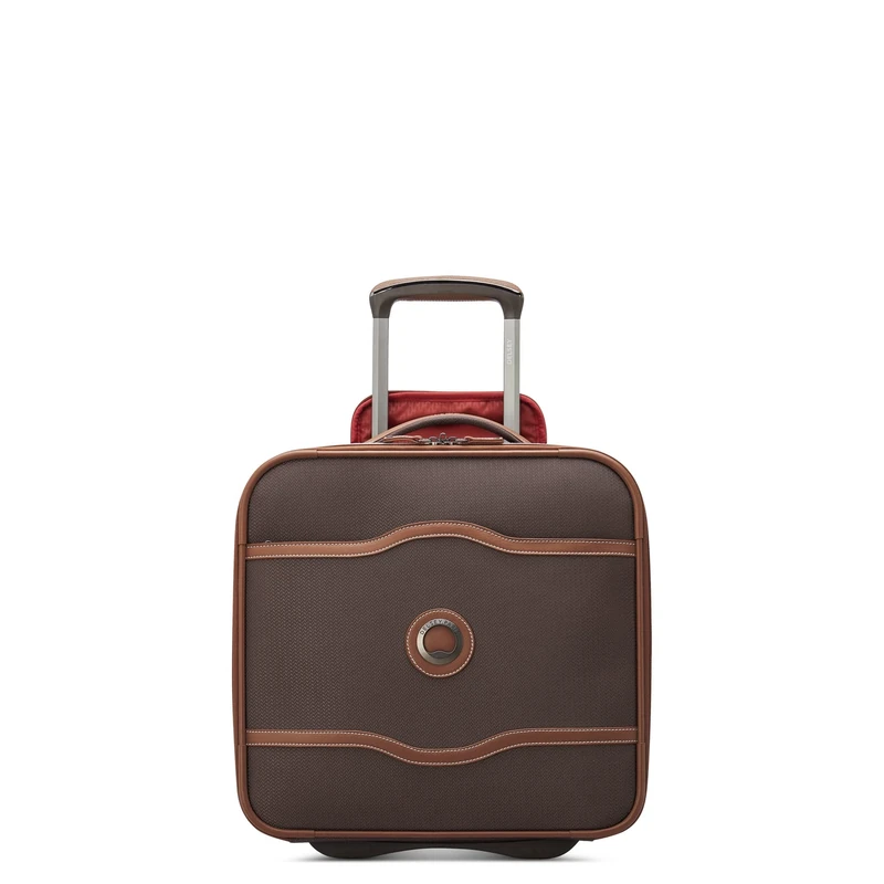 DELSEY Paris Chatelet 2.0 Softside Luggage Under-Seater with 2 Wheels, Brown, Carry-on 16 Inch, Chatelet 2.0 Softside Luggage Under-Seater with 2 Wheels