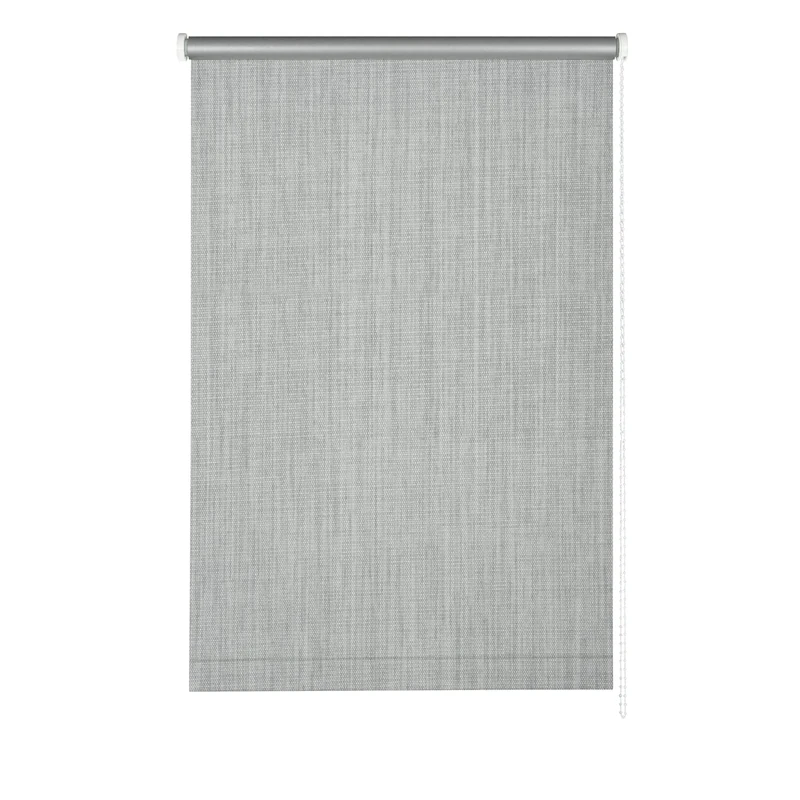 Gardinia Side Pull Roller Blind, Polyester, Grey Structure, 112 x 180 cm