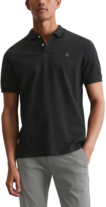Marc OߴPolo Men's Regular Fit Organic Cotton Short Sleeve Polo Shirt, Black (Black), XL