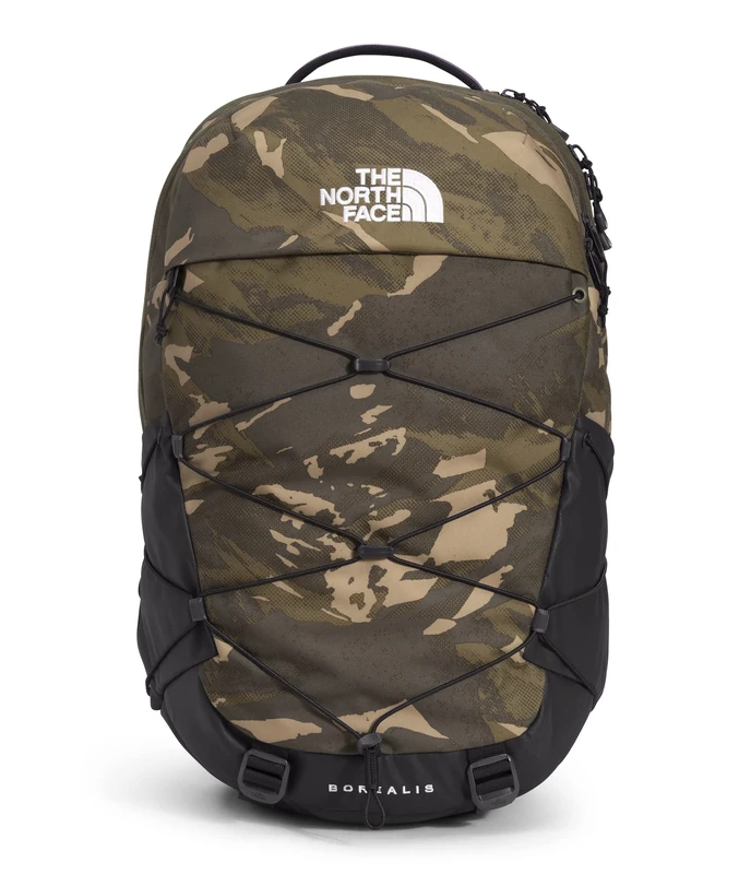 The North Face Borealis Backpack Taupe Green Snowcap Mountains Print-Tnf Black One Size