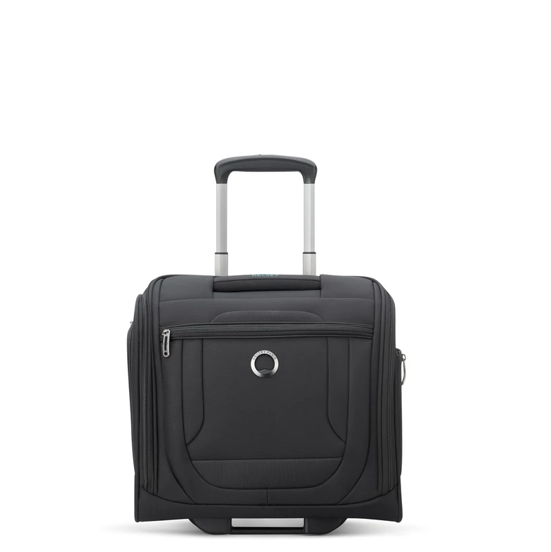 DELSEY PARIS Helium DLX Softside Luggage Under-Seater with 2 Wheels, Black, Carry on 16 Inch, Helium DLX Softside Luggage Under-Seater with 2 Wheels