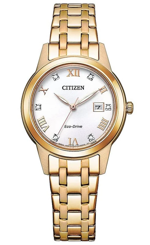 Citizen Women's Analogue Eco-Drive Watch with a Stainless Steel Band Elegance