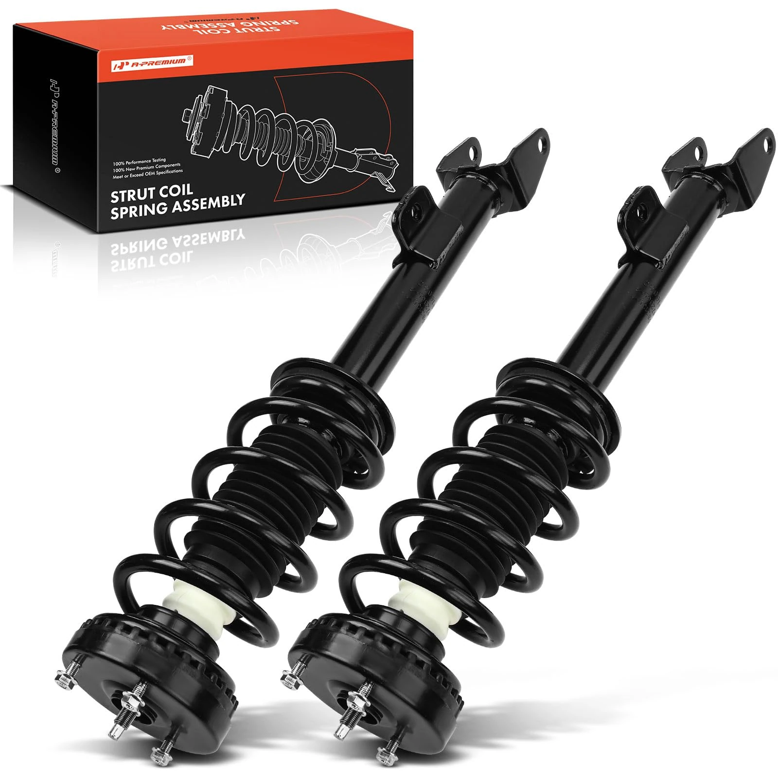 A-Premium Pair 2 Front Complete Shock Struts & Coil Spring Assembly Compatible with Dodge Challenger 2011 2012 2013 2014 2015 2016, Driver and Passenger Side, Replace# 472665