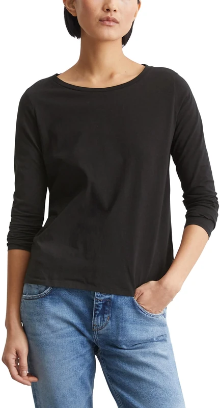 Marc OߴPolo Women's Regular Fit Organic Cotton Long Sleeve Top, Black (Black), XXS